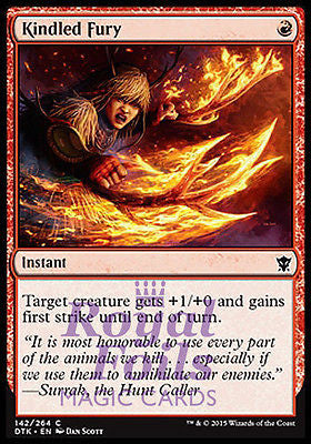 **4x FOIL Kindled Fury** DTK MTG Dragons of Tarkir Common MINT red **4x FOIL Kindled Fury** DTK MTG Dragons of Tarkir Common MINT red
