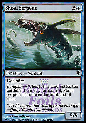 **4x FOIL Shoal Serpent** ZEN MTG Zendikar Common MINT blue **4x FOIL Shoal Serpent** ZEN MTG Zendikar Common MINT blue