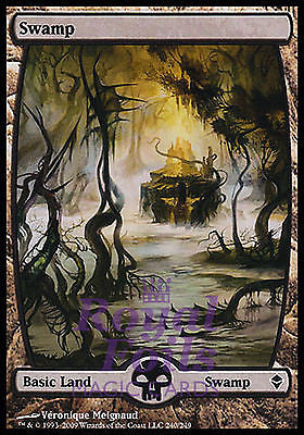 **1x FOIL Swamp 240** ZEN MTG Zendikar Basic Land MINT black **1x FOIL Swamp 240** ZEN MTG Zendikar Basic Land MINT black