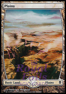 **1x FOIL Plains 232** ZEN MTG Zendikar Basic Land MINT white **1x FOIL Plains 232** ZEN MTG Zendikar Basic Land MINT white