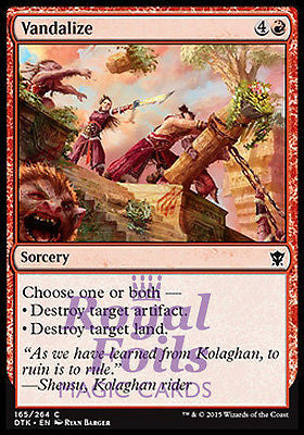 **4x FOIL Vandalize** DTK MTG Dragons of Tarkir Common MINT red **4x FOIL Vandalize** DTK MTG Dragons of Tarkir Common MINT red