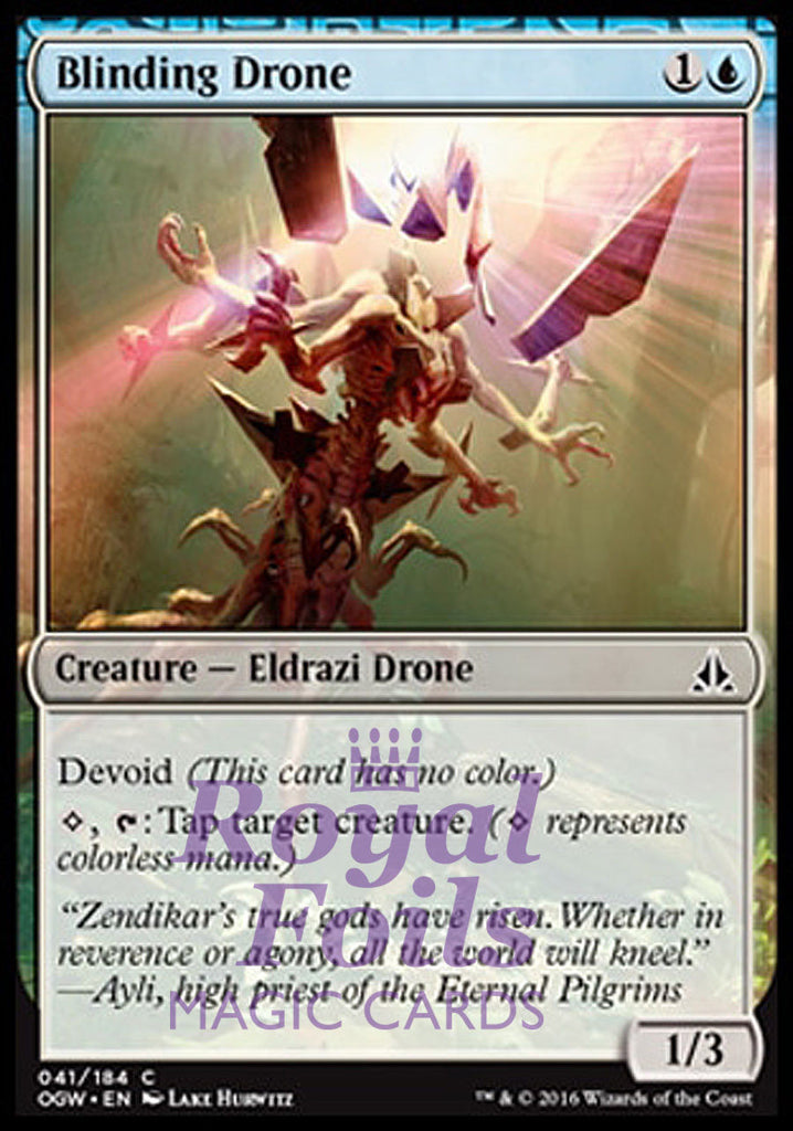 **4x FOIL Blinding Drone* OGW MTG Oath of the Gatewatch Common NM blue **4x FOIL Blinding Drone* OGW MTG Oath of the Gatewatch Common NM blue
