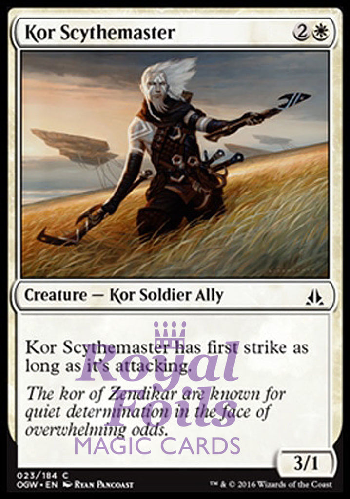 Kor Scythemaster 4x FOIL OGW MTG Oath of the Gatewatch Common MINT white Kor Scythemaster 4x FOIL OGW MTG Oath of the Gatewatch Common MINT white