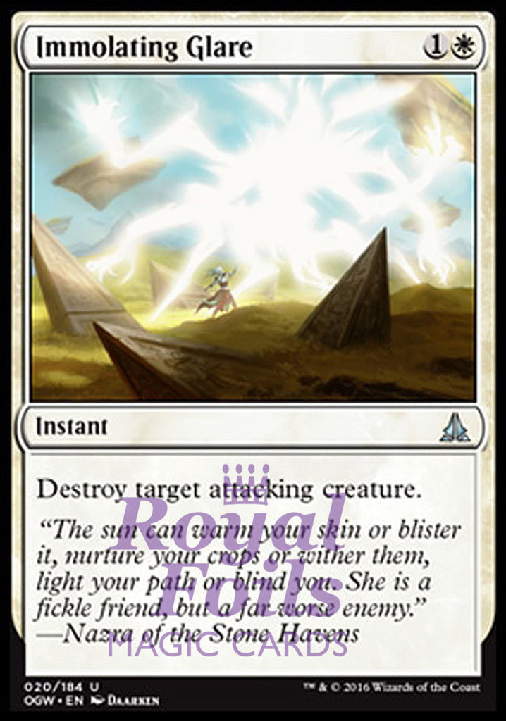 Immolating Glare 2x FOIL OGW MTG Oath of the Gatewatch Uncommon NM white Immolating Glare 2x FOIL OGW MTG Oath of the Gatewatch Uncommon NM white