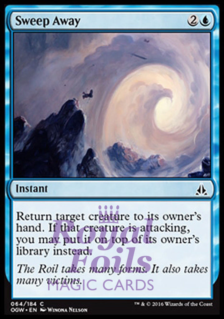 **4x FOIL Sweep Away** OGW MTG Oath of the Gatewatch Common MINT blue **4x FOIL Sweep Away** OGW MTG Oath of the Gatewatch Common MINT blue