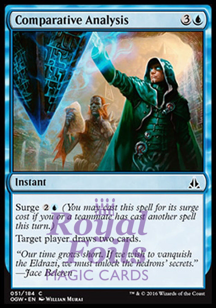 **4x FOIL Comparative Analysis OGW MTG Oath of the Gatewatch Common MINT blue **4x FOIL Comparative Analysis OGW MTG Oath of the Gatewatch Common MINT blue