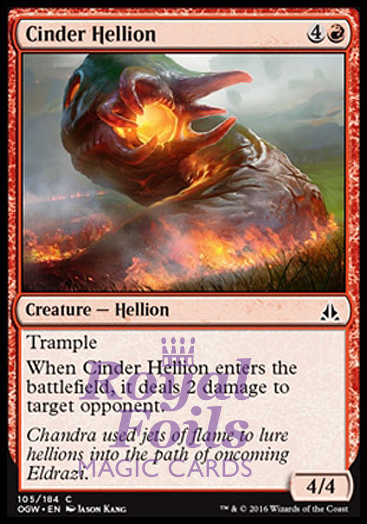 **4x FOIL Cinder Hellion** OGW MTG Oath of the Gatewatch Common MINT red **4x FOIL Cinder Hellion** OGW MTG Oath of the Gatewatch Common MINT red