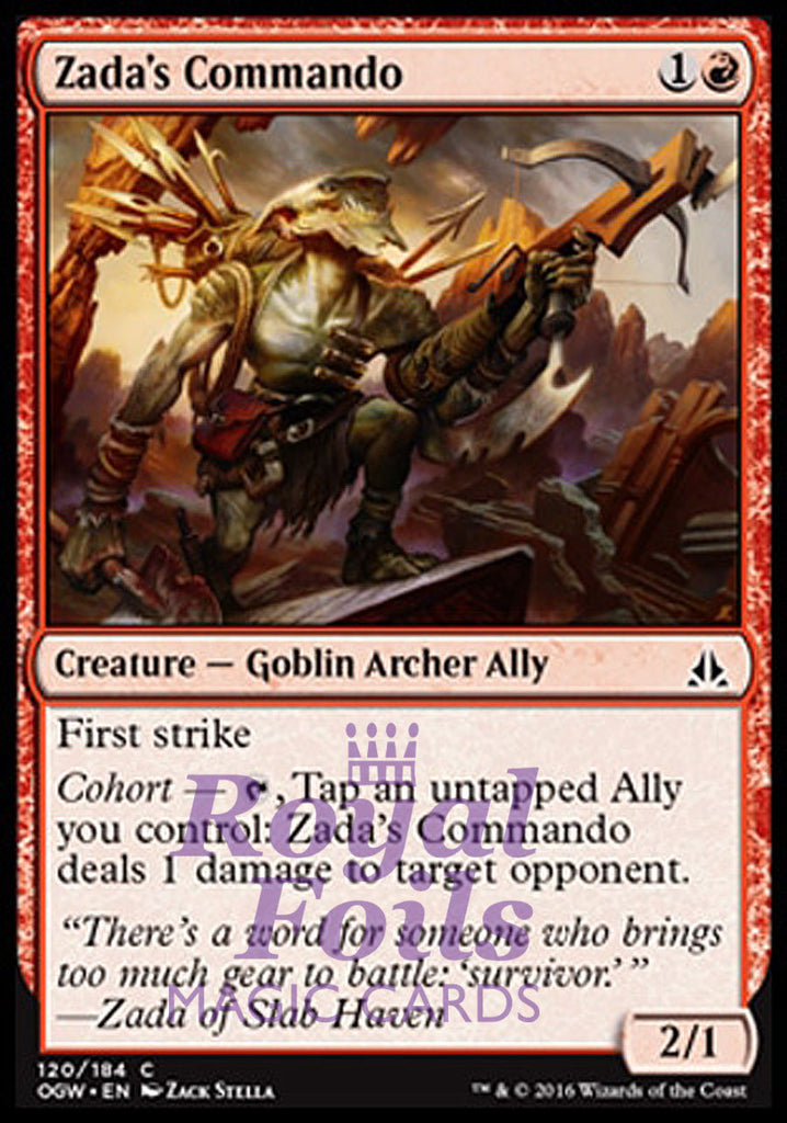 **4x FOIL Zada's Commando** OGW MTG Oath of the Gatewatch Common MINT red **4x FOIL Zada's Commando** OGW MTG Oath of the Gatewatch Common MINT red