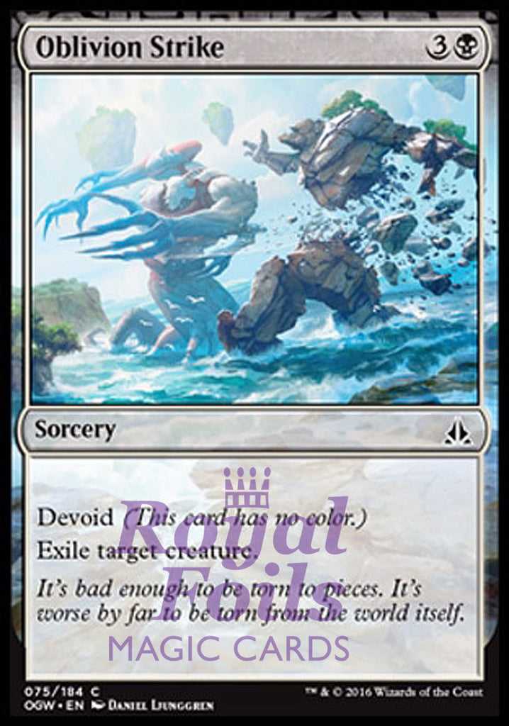 **4x FOIL Oblivion Strike* OGW MTG Oath of the Gatewatch Common MINT black **4x FOIL Oblivion Strike* OGW MTG Oath of the Gatewatch Common MINT black