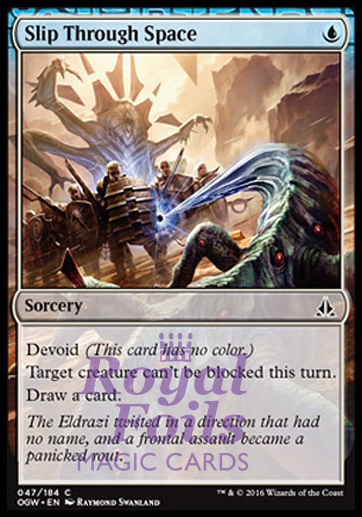 **1x FOIL Slip Through Space OGW MTG Oath of the Gatewatch Common MINT blue **1x FOIL Slip Through Space OGW MTG Oath of the Gatewatch Common MINT blue