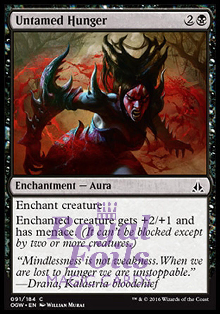 Untamed Hunger 4x FOIL OGW MTG Oath of the Gatewatch Common MINT black Untamed Hunger 4x FOIL OGW MTG Oath of the Gatewatch Common MINT black