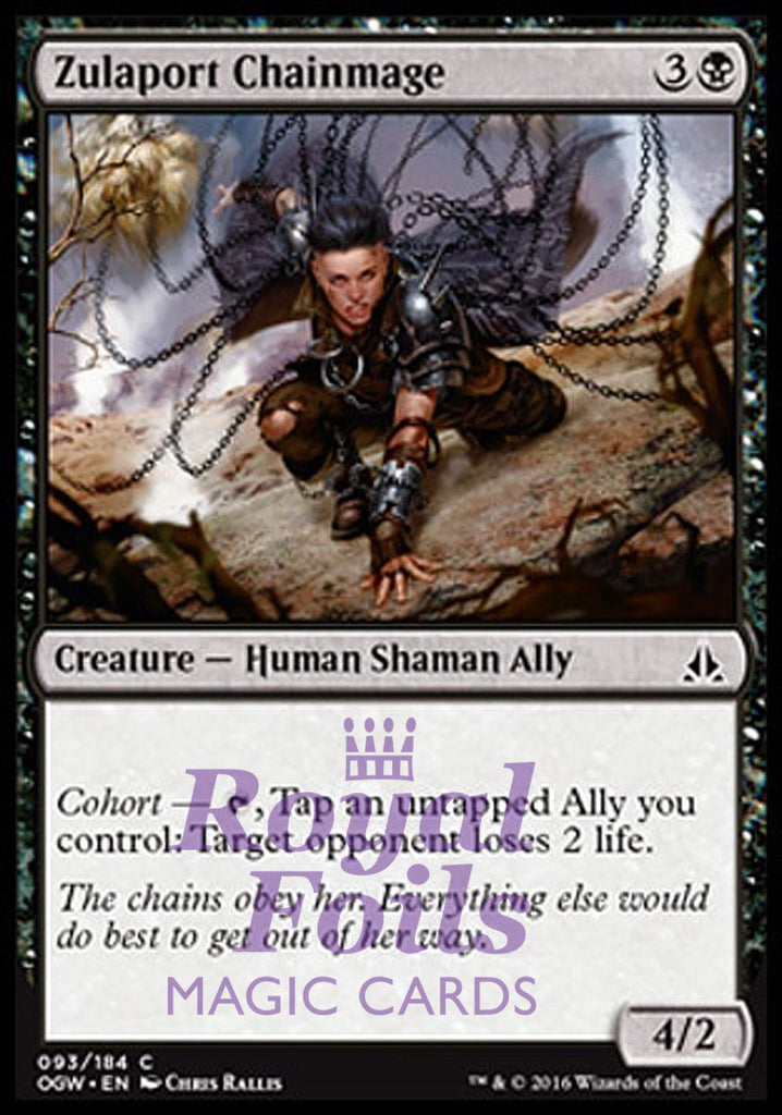 Zulaport Chainmage 4x FOIL OGW MTG Oath of the Gatewatch Common MINT black Zulaport Chainmage 4x FOIL OGW MTG Oath of the Gatewatch Common MINT black
