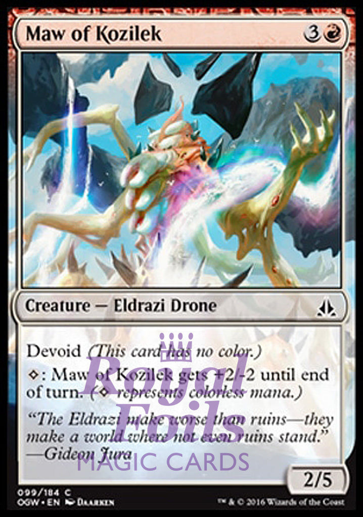 Maw of Kozilek 4x FOIL OGW MTG Oath of the Gatewatch Common MINT red Maw of Kozilek 4x FOIL OGW MTG Oath of the Gatewatch Common MINT red