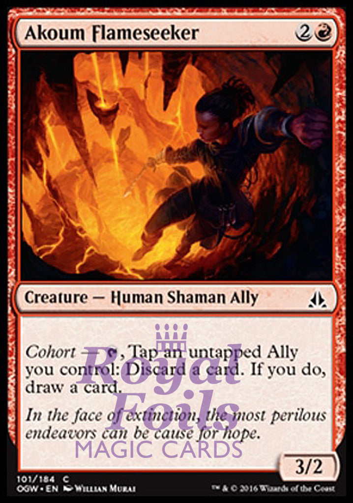 **4x FOIL Akoum Flameseek** OGW MTG Oath of the Gatewatch Common MINT red **4x FOIL Akoum Flameseek** OGW MTG Oath of the Gatewatch Common MINT red