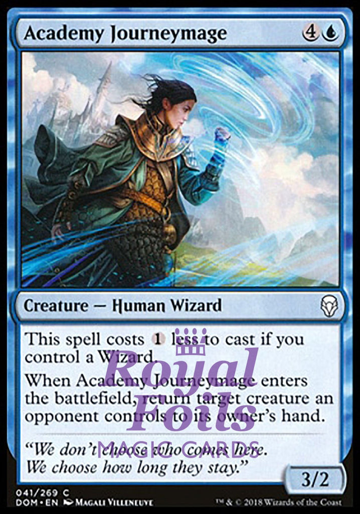 Academy Journeymage 4x FOIL DOM MTG Dominaria Common MINT blue Academy Journeymage 4x FOIL DOM MTG Dominaria Common MINT blue