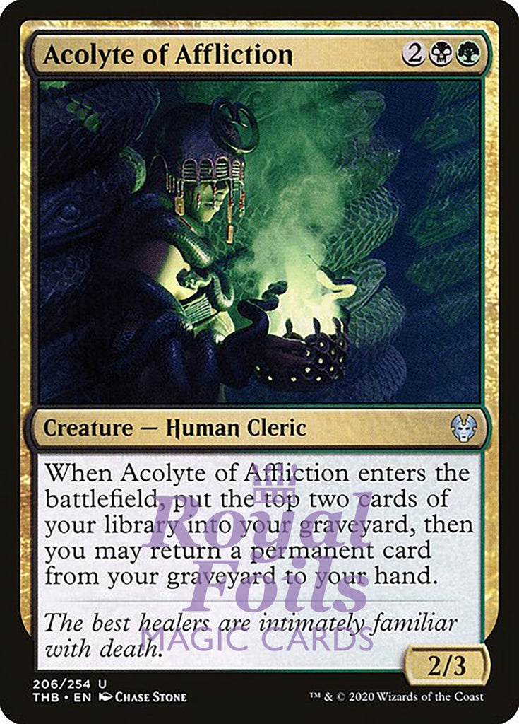 Acolyte of Affliction 4x FOIL THB MTG Theros Beyond Death Uncommon MINT black green Acolyte of Affliction 4x FOIL THB MTG Theros Beyond Death Uncommon MINT black green