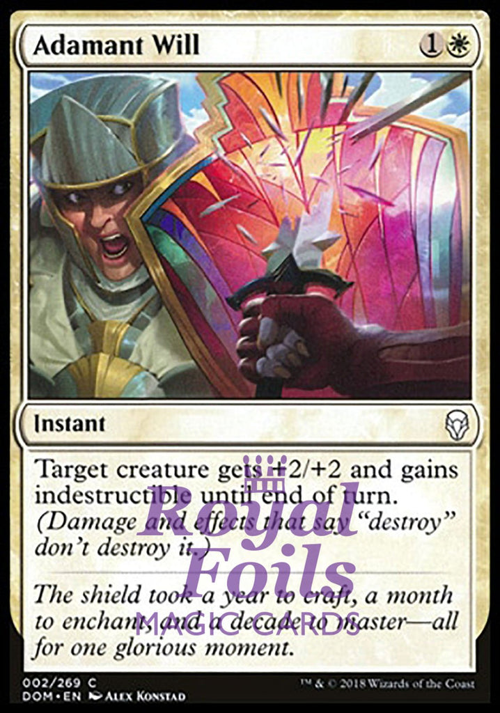 Adamant Will 4x FOIL DOM MTG Dominaria Common MINT white Adamant Will 4x FOIL DOM MTG Dominaria Common MINT white