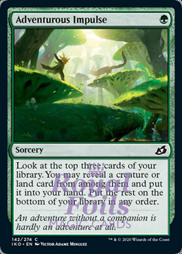 Adventurous Impulse 4x FOIL IKO MTG Ikoria Common MINT green Adventurous Impulse 4x FOIL IKO MTG Ikoria Common MINT green