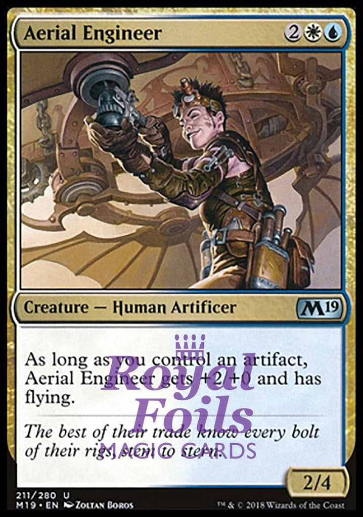 Aerial Engineer 4x FOIL M19 MTG Core Set 2019 Uncommon MINT white blue Aerial Engineer 4x FOIL M19 MTG Core Set 2019 Uncommon MINT white blue