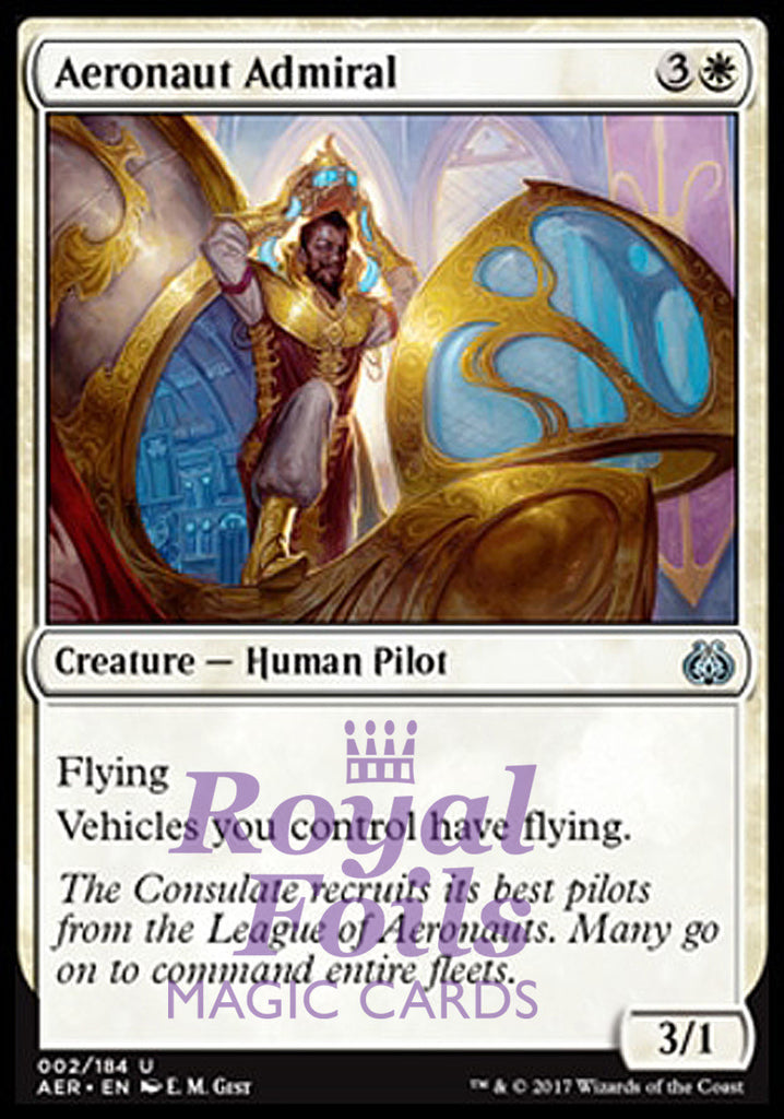 Aeronaut Admiral 2x FOIL AER MTG Aether Revolt Uncommon MINT white Aeronaut Admiral 2x FOIL AER MTG Aether Revolt Uncommon MINT white