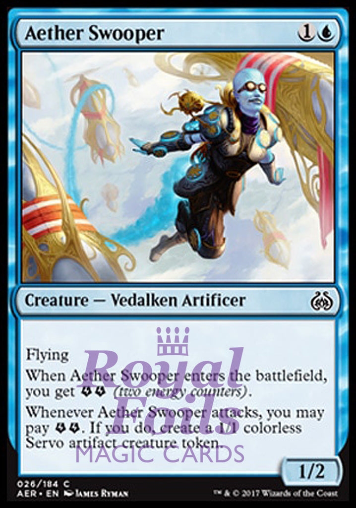 Aether Swooper 4x FOIL AER MTG Aether Revolt Common NM blue Aether Swooper 4x FOIL AER MTG Aether Revolt Common NM blue