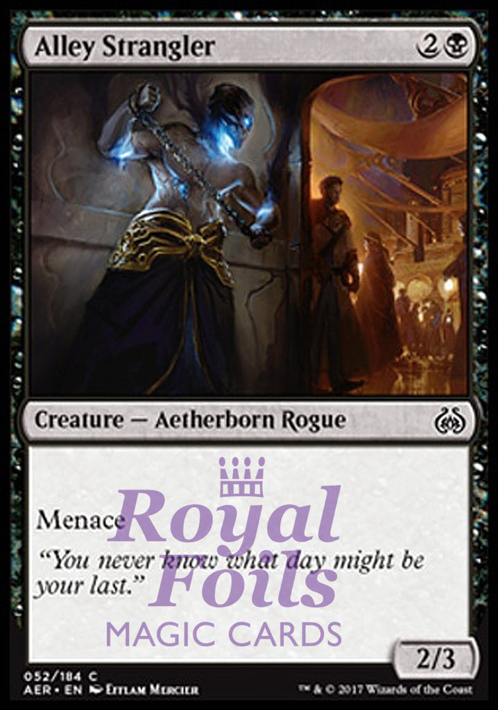 Alley Strangler 4x FOIL AER MTG Aether Revolt Common MINT black Alley Strangler 4x FOIL AER MTG Aether Revolt Common MINT black
