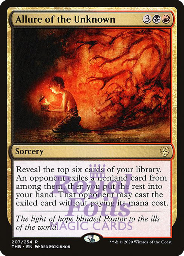 Allure of the Unknown 1x FOIL THB MTG Theros Beyond Death Rare MINT black red Allure of the Unknown 1x FOIL THB MTG Theros Beyond Death Rare MINT black red