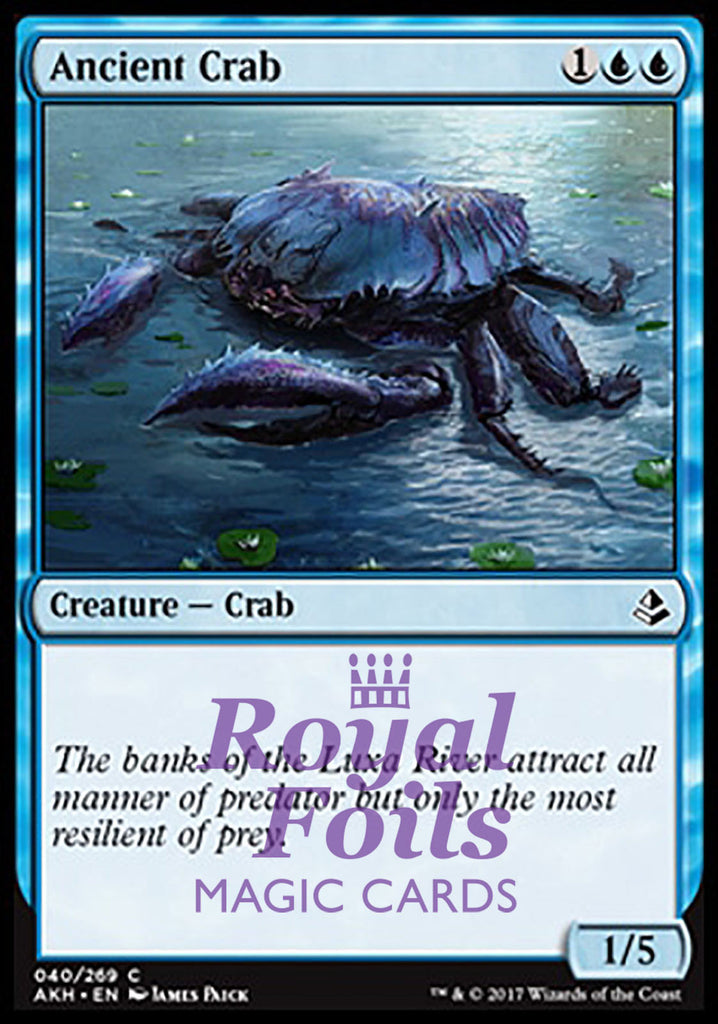 Ancient Crab 4x FOIL AKH MTG Amonkhet Common MINT blue Ancient Crab 4x FOIL AKH MTG Amonkhet Common MINT blue