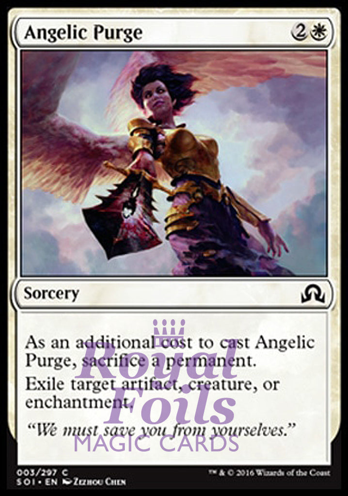 Angelic Purge 4x FOIL SOI MTG Shadows Over Innistrad Common MINT white Angelic Purge 4x FOIL SOI MTG Shadows Over Innistrad Common MINT white