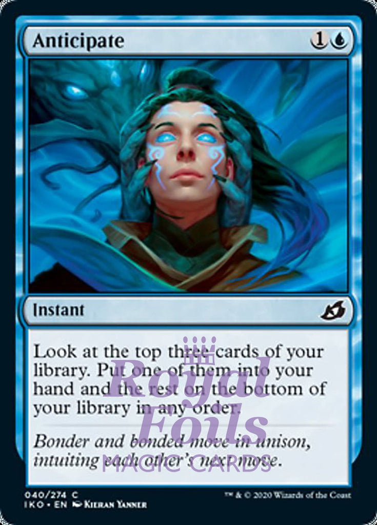 Anticipate 4x FOIL IKO MTG Ikoria Common MINT blue Anticipate 4x FOIL IKO MTG Ikoria Common MINT blue