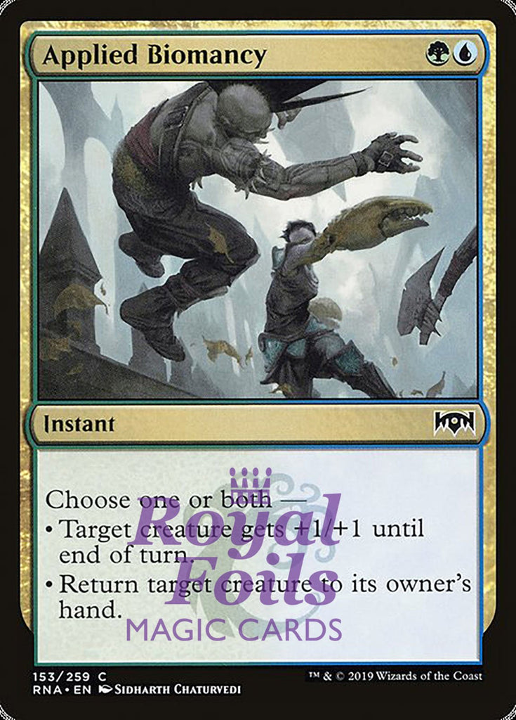 **2x FOIL Applied Biomancy** RNA MTG Ravnica Allegiance Common MINT green blue **2x FOIL Applied Biomancy** RNA MTG Ravnica Allegiance Common MINT green blue
