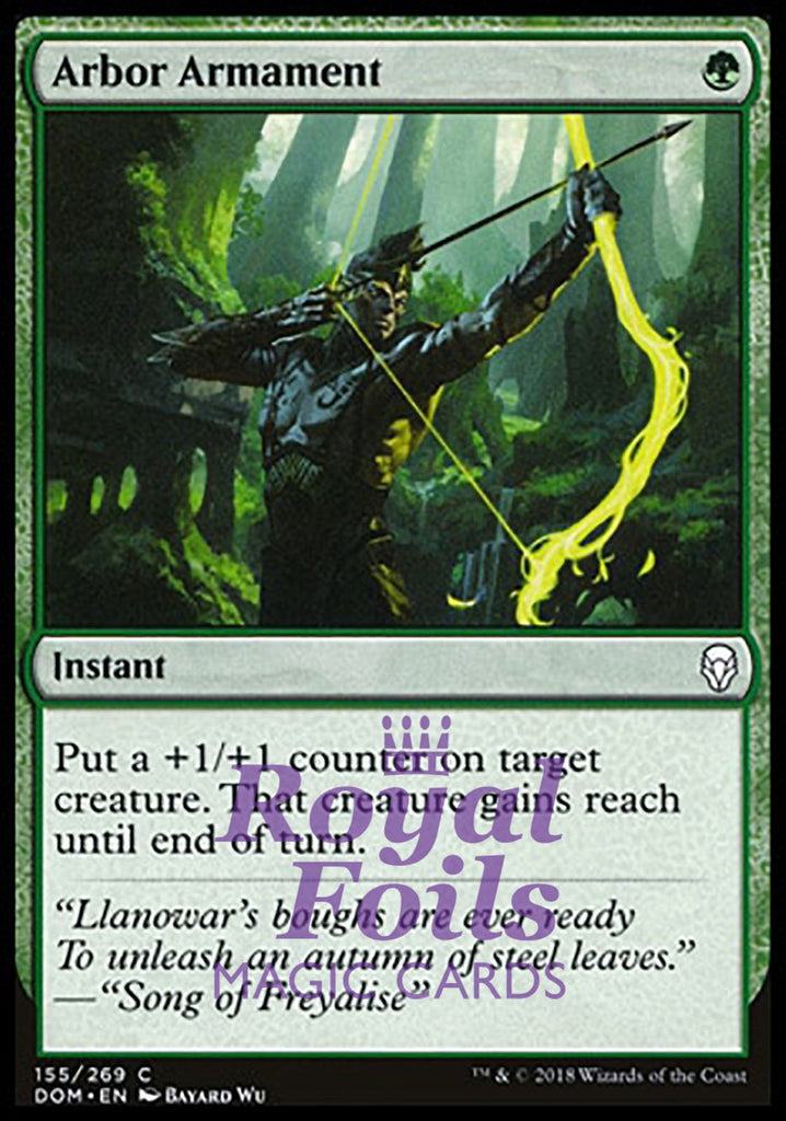 Arbor Armament 4x FOIL DOM MTG Dominaria Common MINT green Arbor Armament 4x FOIL DOM MTG Dominaria Common MINT green