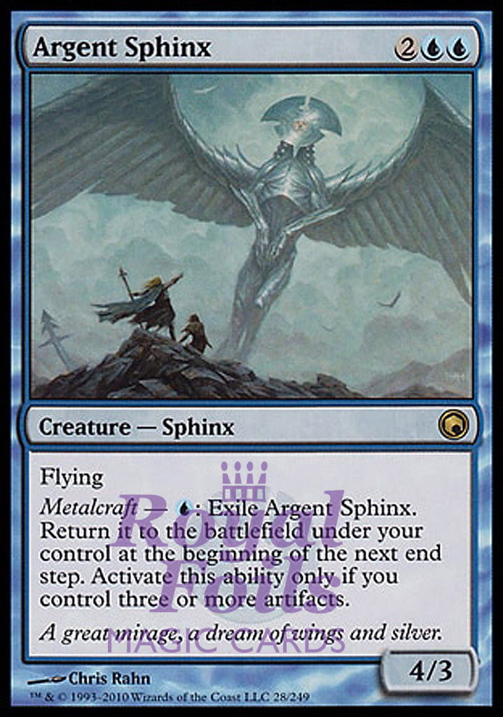 Argent Sphinx 2x FOIL SOM MTG Scars of Mirrodin Rare MINT blue Argent Sphinx 2x FOIL SOM MTG Scars of Mirrodin Rare MINT blue
