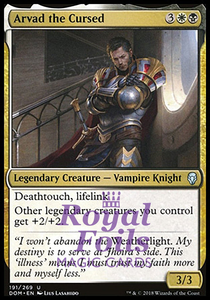 Arvad the Cursed 1x FOIL DOM MTG Dominaria Uncommon MINT white black Arvad the Cursed 1x FOIL DOM MTG Dominaria Uncommon MINT white black
