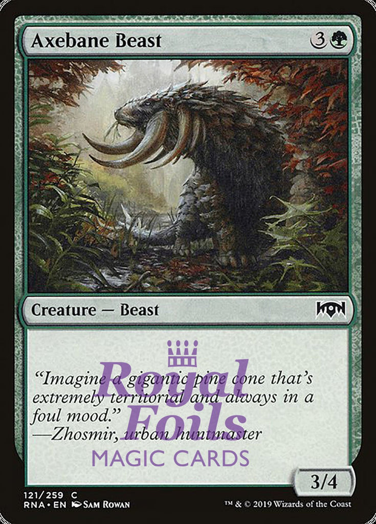 Axebane Beast 4x FOIL RNA MTG Ravnica Allegiance Common MINT green Axebane Beast 4x FOIL RNA MTG Ravnica Allegiance Common MINT green