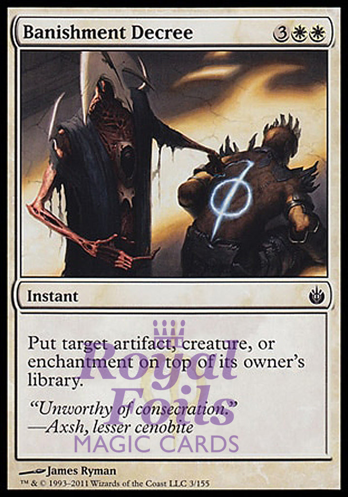 Banishment Decree 4x FOIL MBS MTG Mirrodin Besieged Common MINT white Banishment Decree 4x FOIL MBS MTG Mirrodin Besieged Common MINT white