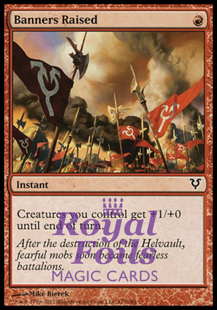 Banners Raised 3x FOIL AVR MTG Avacyn Restored Common MINT red Banners Raised 3x FOIL AVR MTG Avacyn Restored Common MINT red
