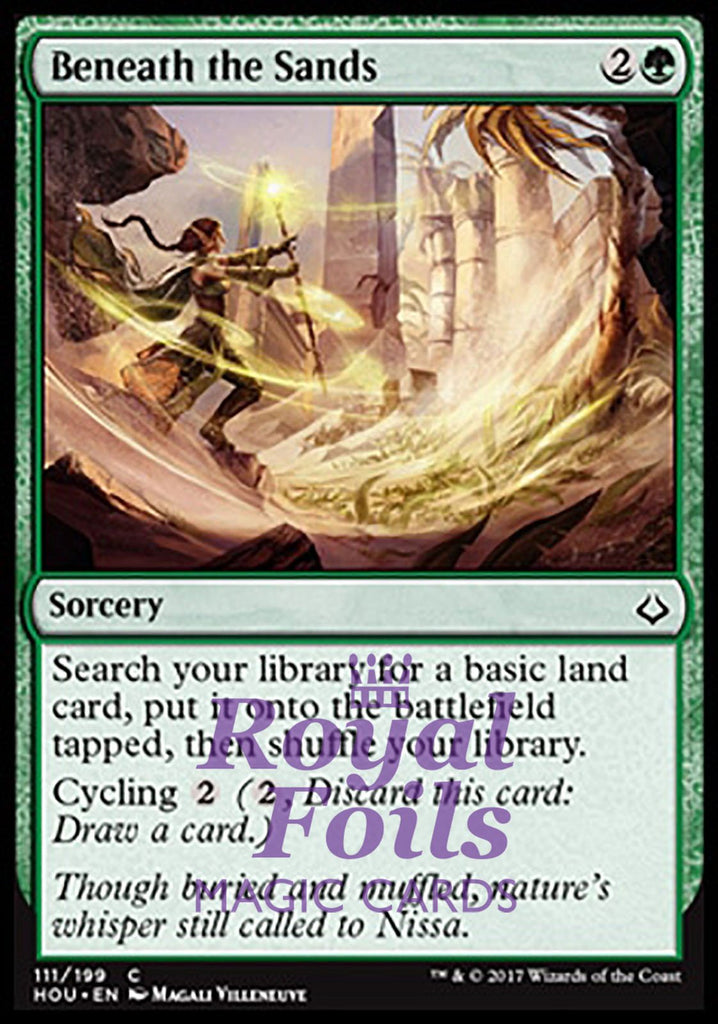 Beneath the Sands 4x FOIL HOU MTG Hour of Devastation Common MINT green Beneath the Sands 4x FOIL HOU MTG Hour of Devastation Common MINT green
