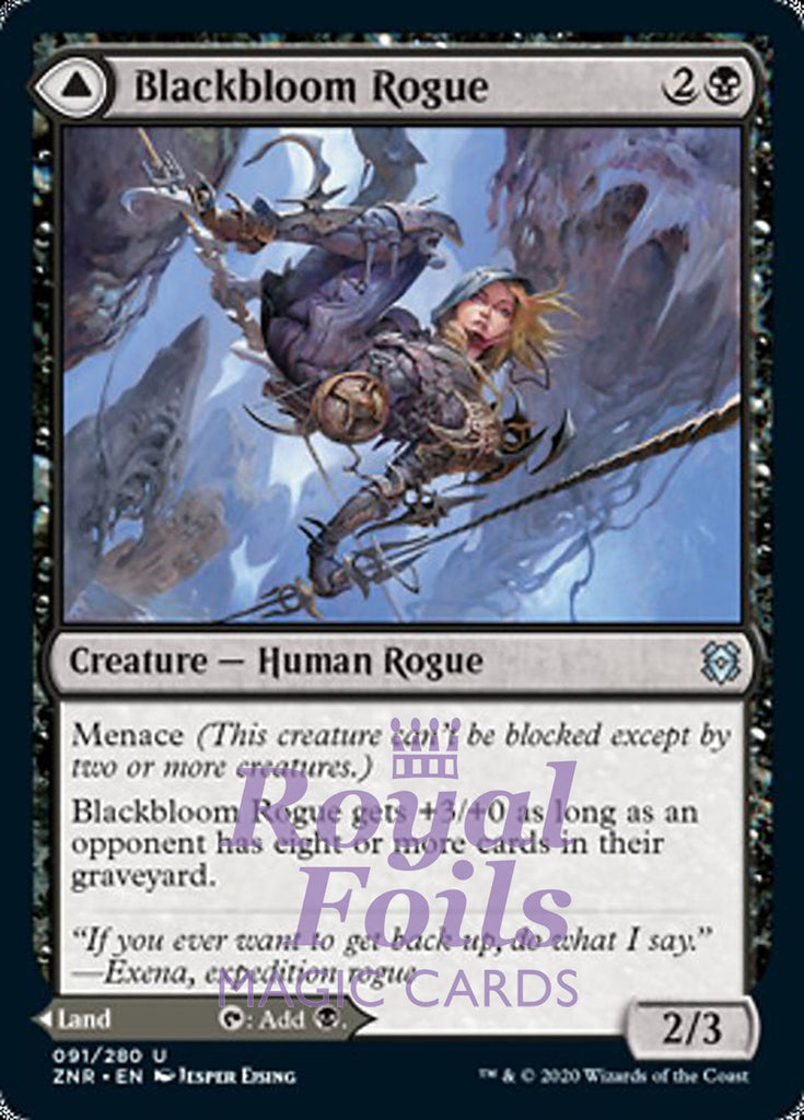 **4x FOIL Blackbloom Rogue // Bog** ZNR MTG Zendikar Rising Uncommon MINT black **4x FOIL Blackbloom Rogue // Bog** ZNR MTG Zendikar Rising Uncommon MINT black