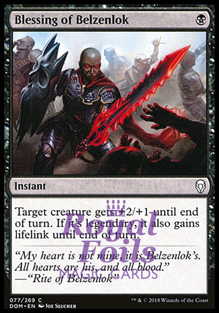 Blessing of Belzenlok 4x FOIL DOM MTG Dominaria Common MINT black Blessing of Belzenlok 4x FOIL DOM MTG Dominaria Common MINT black