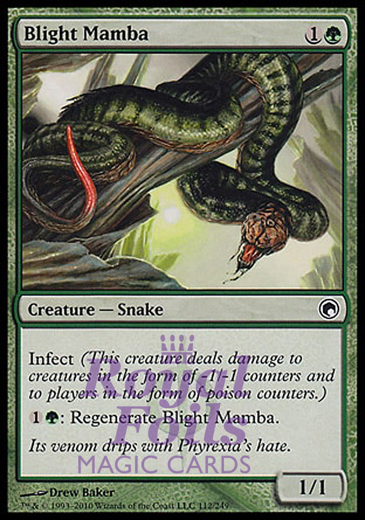 **1x FOIL Blight Mamba** SOM MTG Scars of Mirrodin Common MINT green **1x FOIL Blight Mamba** SOM MTG Scars of Mirrodin Common MINT green