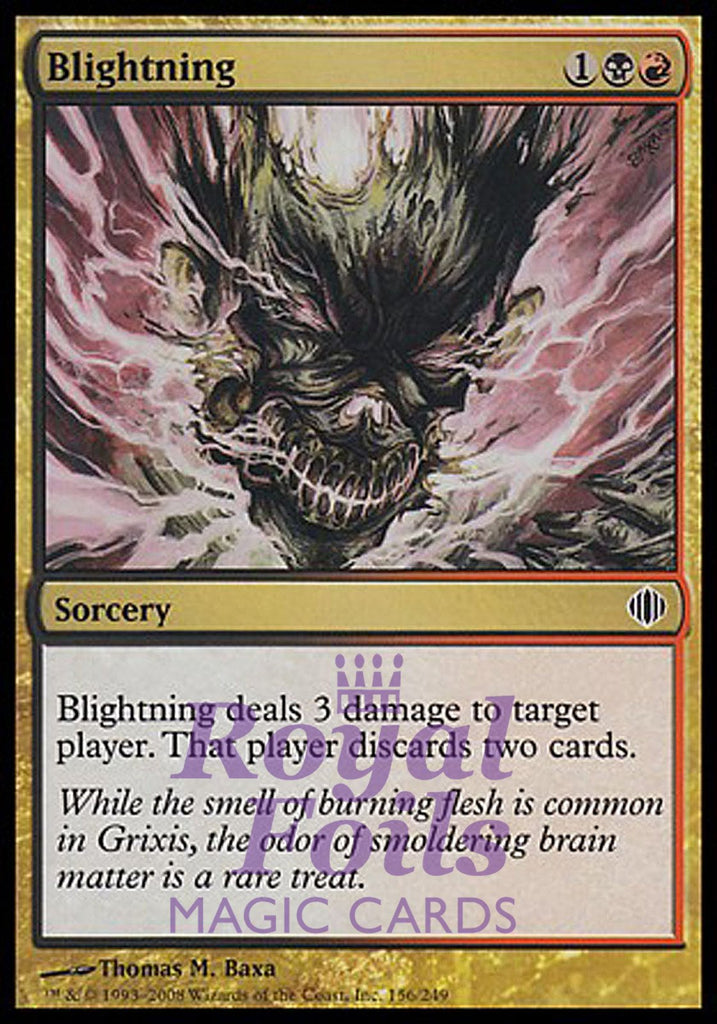 Blightning 2x FOIL ALA MTG Shards of Alara Common MINT red black sorcery Blightning 2x FOIL ALA MTG Shards of Alara Common MINT red black sorcery