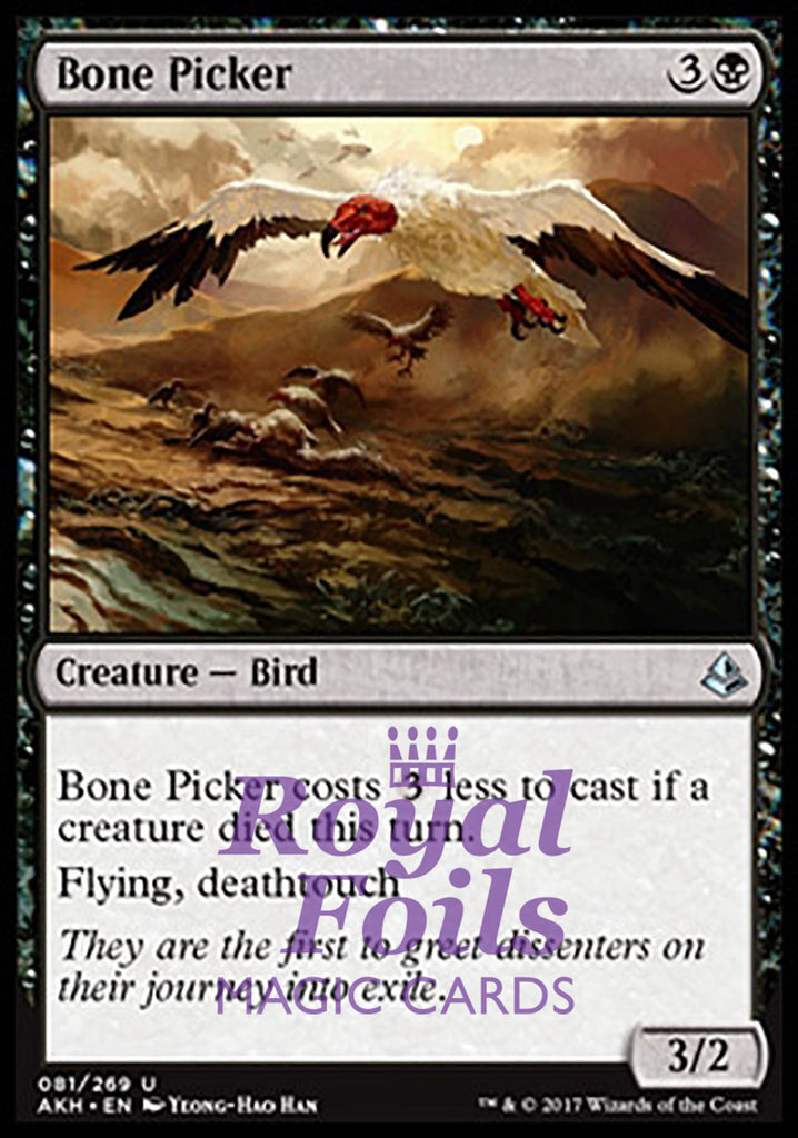 Bone Picker 2x FOIL AKH MTG Amonkhet Uncommon MINT black Bone Picker 2x FOIL AKH MTG Amonkhet Uncommon MINT black