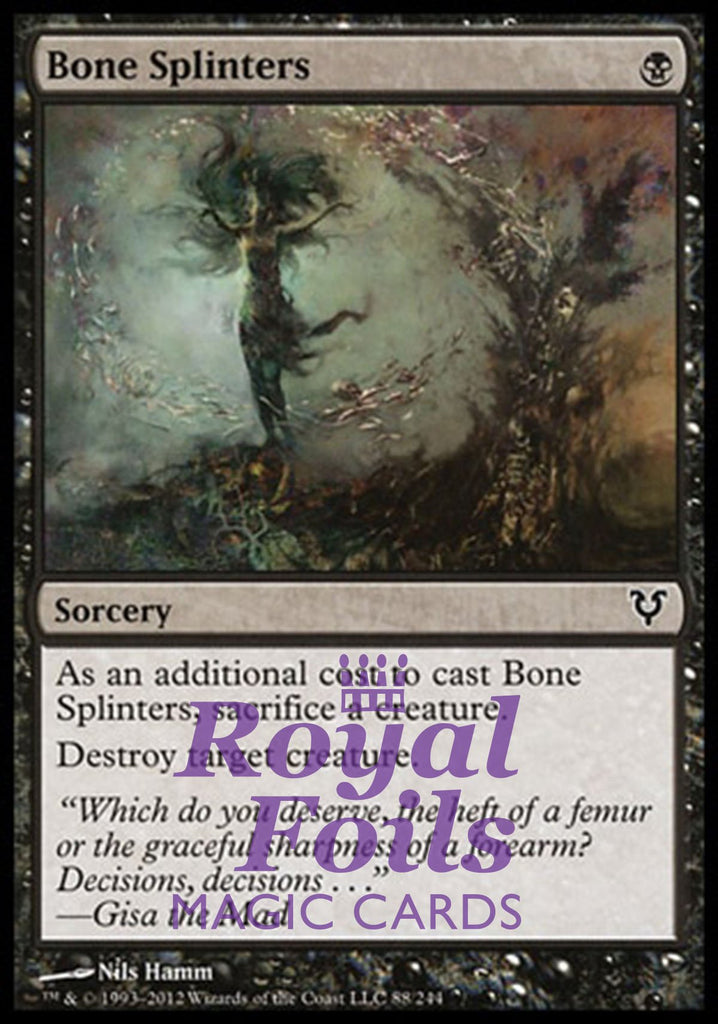 Bone Splinters 2x FOIL AVR MTG Avacyn Restored Common MINT black Bone Splinters 2x FOIL AVR MTG Avacyn Restored Common MINT black