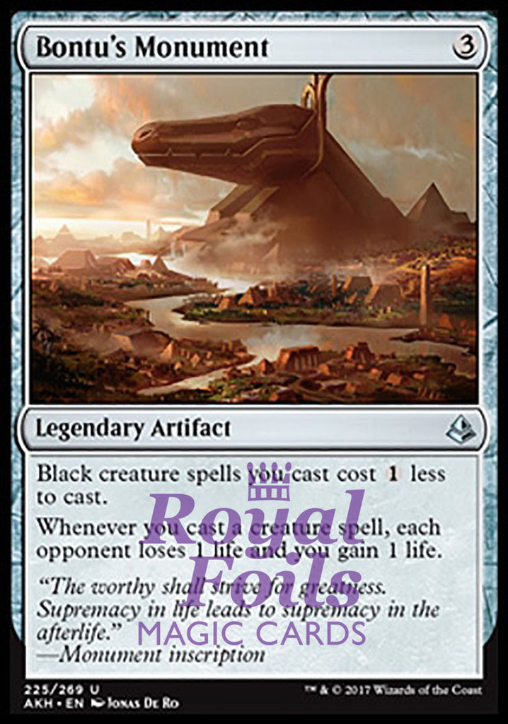Bontu's Monument 1x FOIL AKH MTG Amonkhet Uncommon MINT artifact Bontu's Monument 1x FOIL AKH MTG Amonkhet Uncommon MINT artifact
