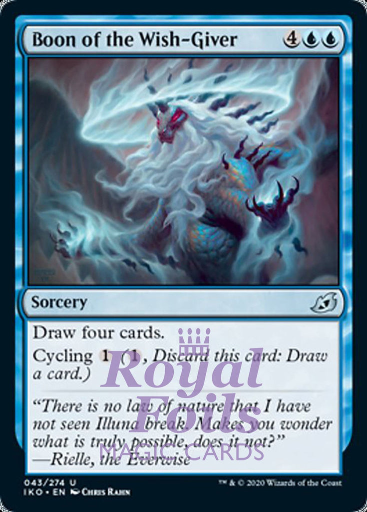 Boon of the Wish-Giver 4x FOIL IKO MTG Ikoria Uncommon MINT blue Boon of the Wish-Giver 4x FOIL IKO MTG Ikoria Uncommon MINT blue