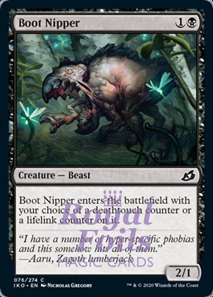 Boot Nipper 4x FOIL IKO MTG Ikoria Common MINT black Boot Nipper 4x FOIL IKO MTG Ikoria Common MINT black