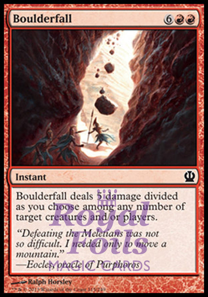 Boulderfall 4x FOIL THS MTG Theros Common MINT red Boulderfall 4x FOIL THS MTG Theros Common MINT red