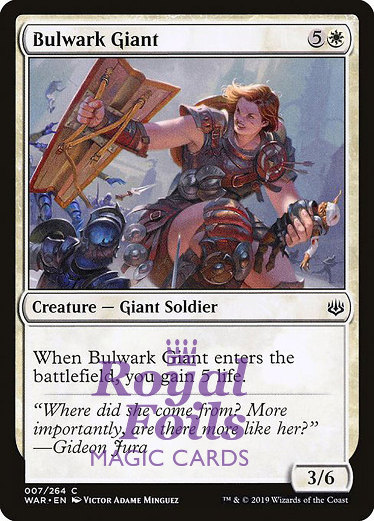 Bulwark Giant 3x FOIL WAR MTG War of the Spark Common MINT white Bulwark Giant 3x FOIL WAR MTG War of the Spark Common MINT white