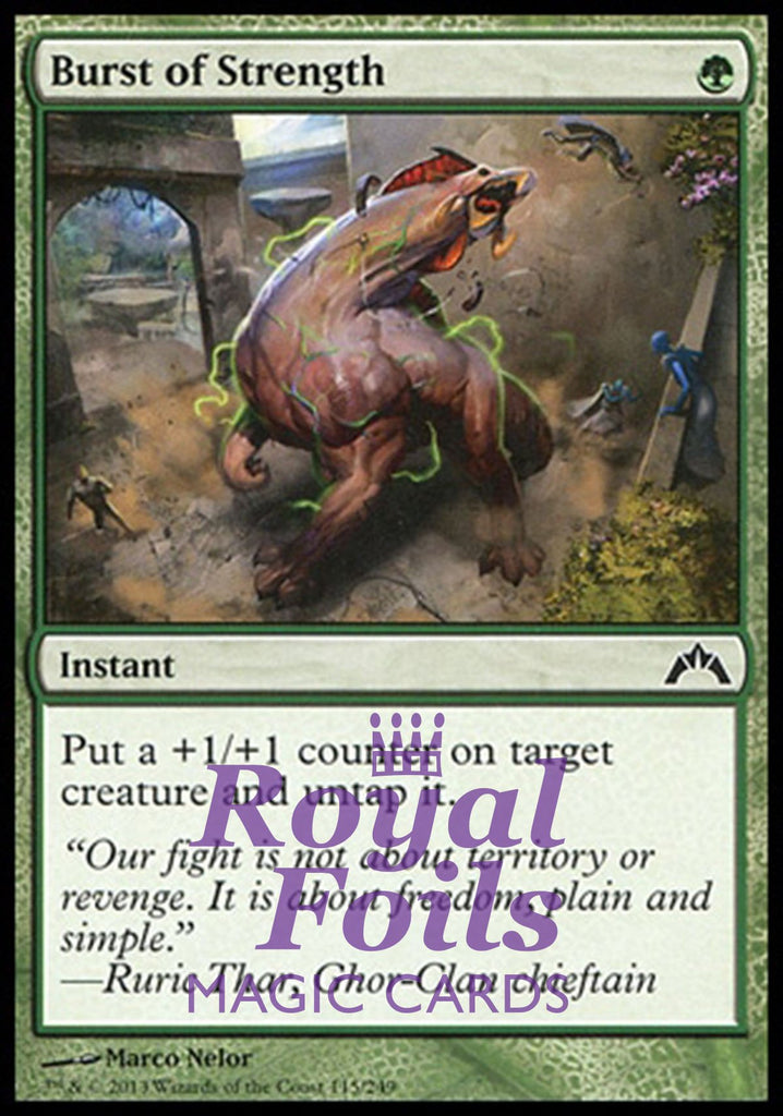 Burst of Strength 4x FOIL GTC MTG Gatecrash Common MINT green Burst of Strength 4x FOIL GTC MTG Gatecrash Common MINT green